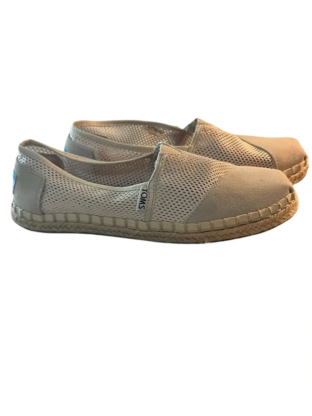 🆕 TOMS Beige Mesh Espadrille Slip-Ons